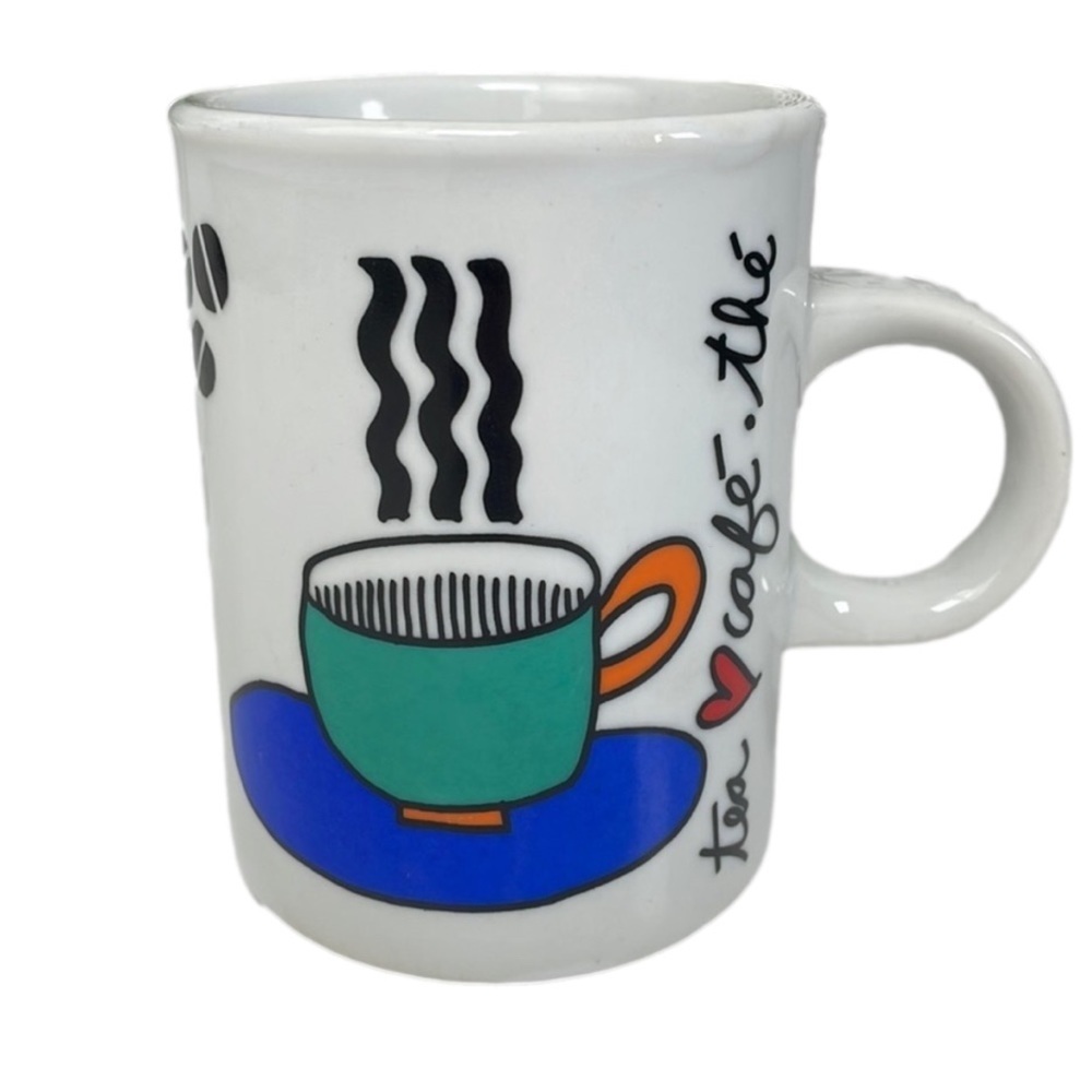 Danesco Mug Coffee Tea Vintage Bright Colours